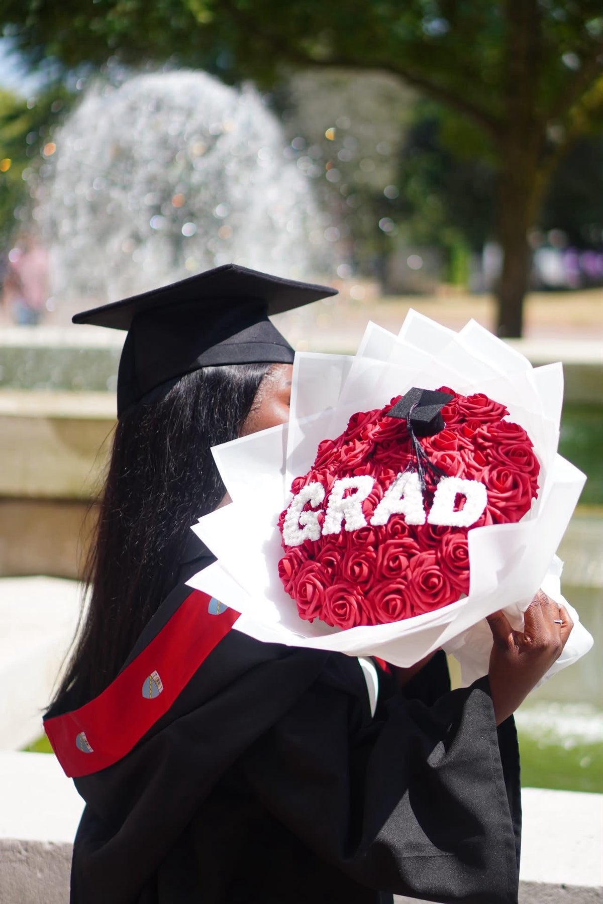 GRAD baby breath bouquet